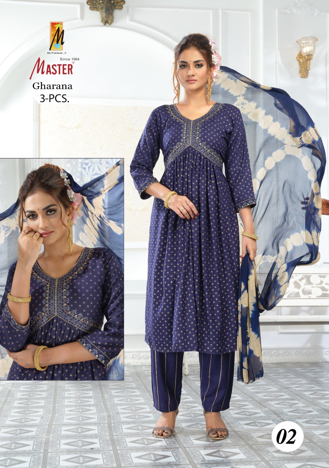 Gharana Master Rayon Readymade Pant Style Suits