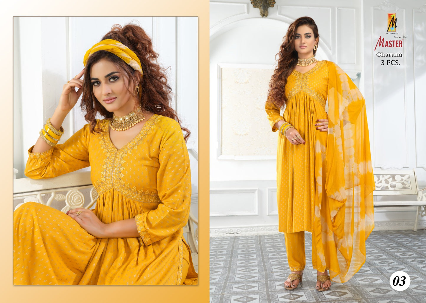Gharana Master Rayon Readymade Pant Style Suits