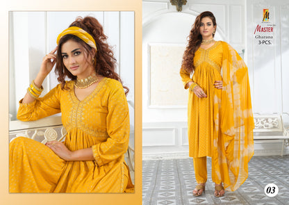 Gharana Master Rayon Readymade Pant Style Suits