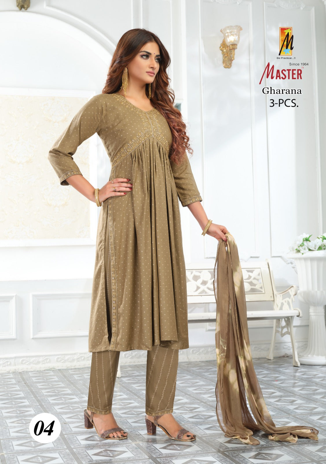 Gharana Master Rayon Readymade Pant Style Suits