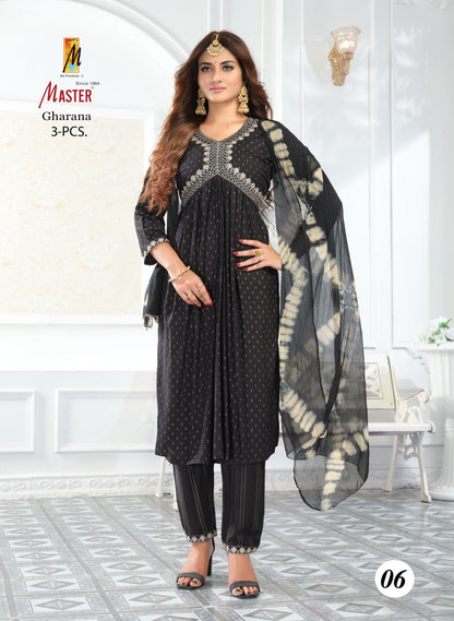 Gharana Master Rayon Readymade Pant Style Suits