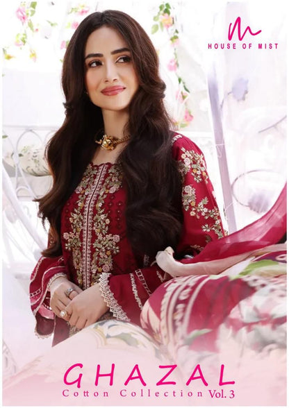 Ghazal Cotton Vol 3 House Of Mist Karachi Salwar Suits