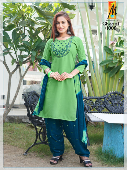 Ghazal Vol 2 Master Rayon Readymade Patiyala Suits