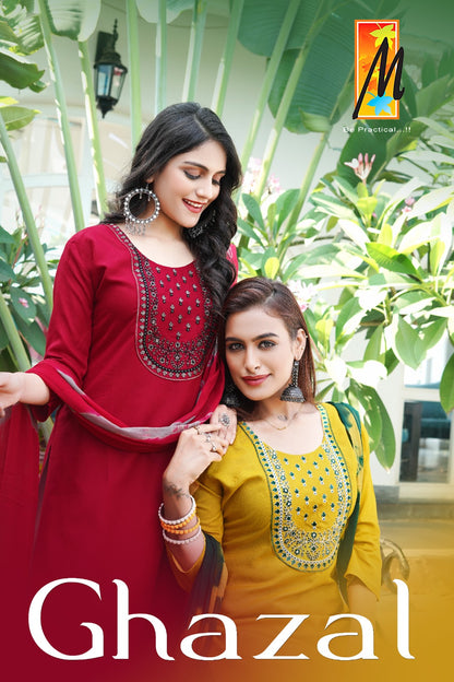 Ghazal Vol 2 Master Rayon Readymade Patiyala Suits