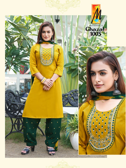 Ghazal Vol 2 Master Rayon Readymade Patiyala Suits