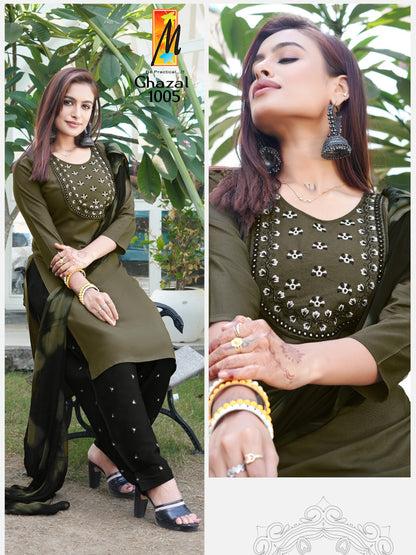 Ghazal Vol 2 Master Rayon Readymade Patiyala Suits