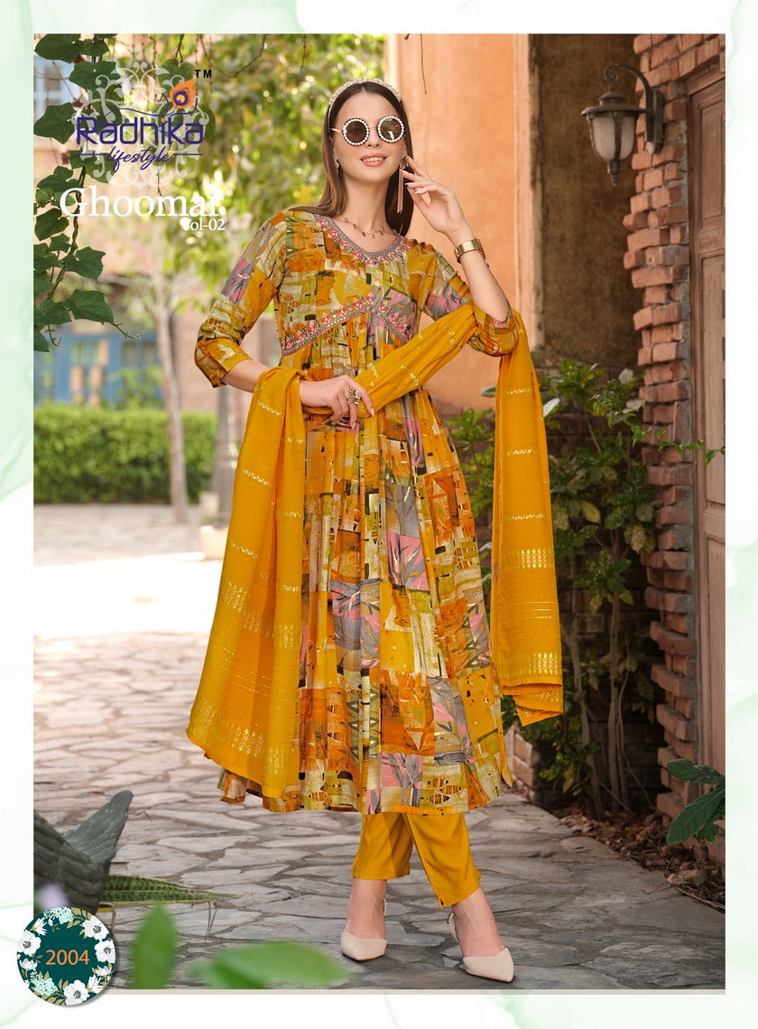 Ghoomar Vol 2 Radhika Lifestyle Rayon Readymade Pant Style Suits