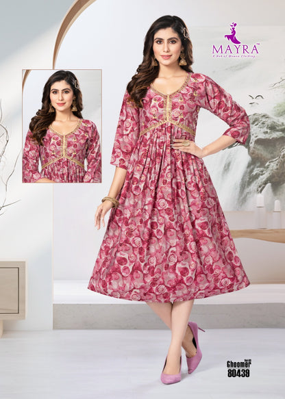 Ghoomer Vol 3 Mayra Chanderi Anarkali Kurtis