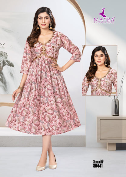 Ghoomer Vol 3 Mayra Chanderi Anarkali Kurtis
