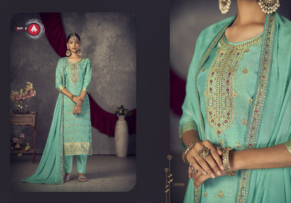 Ginee Triple Aaa Dola Jacquard Pant Style Suits