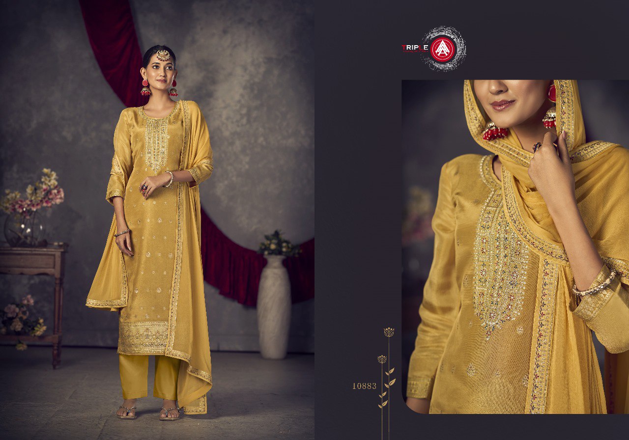 Ginee Triple Aaa Dola Jacquard Pant Style Suits