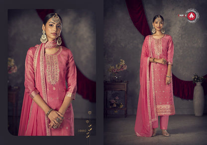 Ginee Triple Aaa Dola Jacquard Pant Style Suits