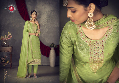 Ginee Triple Aaa Dola Jacquard Pant Style Suits