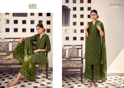 Global Local 100 Miles Readymade Sharara Suits