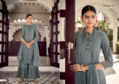 Global Local 100 Miles Readymade Sharara Suits