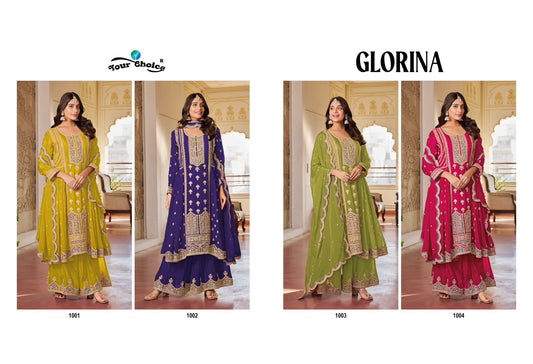 Glorina Your Choice Chinon Readymade Sharara Suits