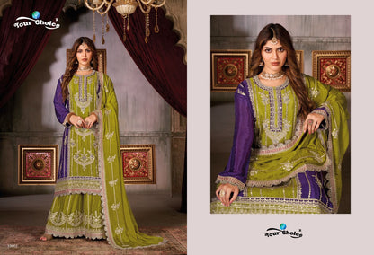 Glosy Your Choice Chinon Pakistani Readymade Suits