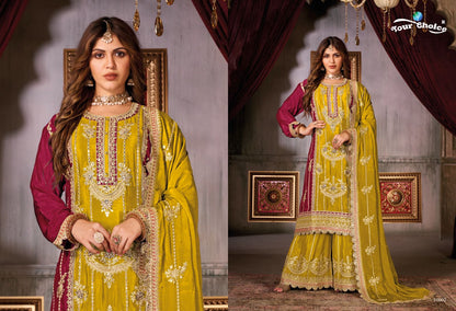 Glosy Your Choice Chinon Pakistani Readymade Suits