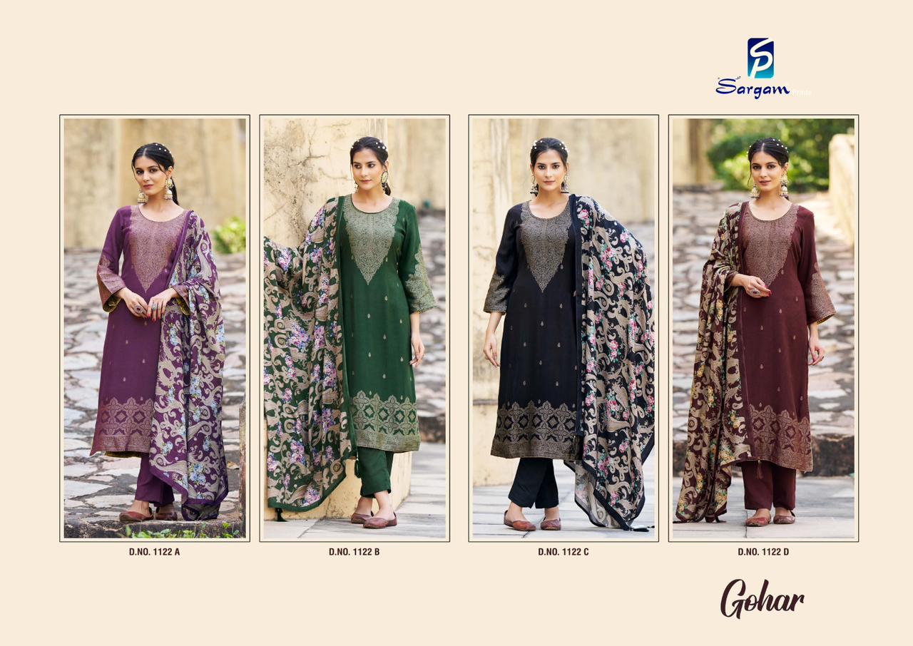 Gohar 1122 Sargam Prints Pashmina Suits