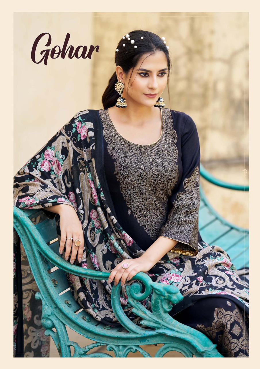 Gohar 1122 Sargam Prints Pashmina Suits