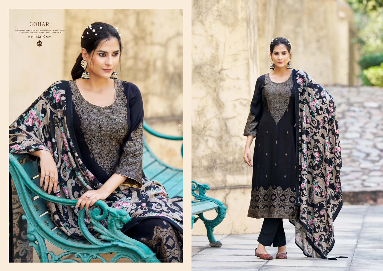 Gohar 1122 Sargam Prints Pashmina Suits