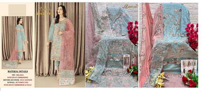 Gold 23 Cosmos Fashion Organza Pakistani Salwar Suits