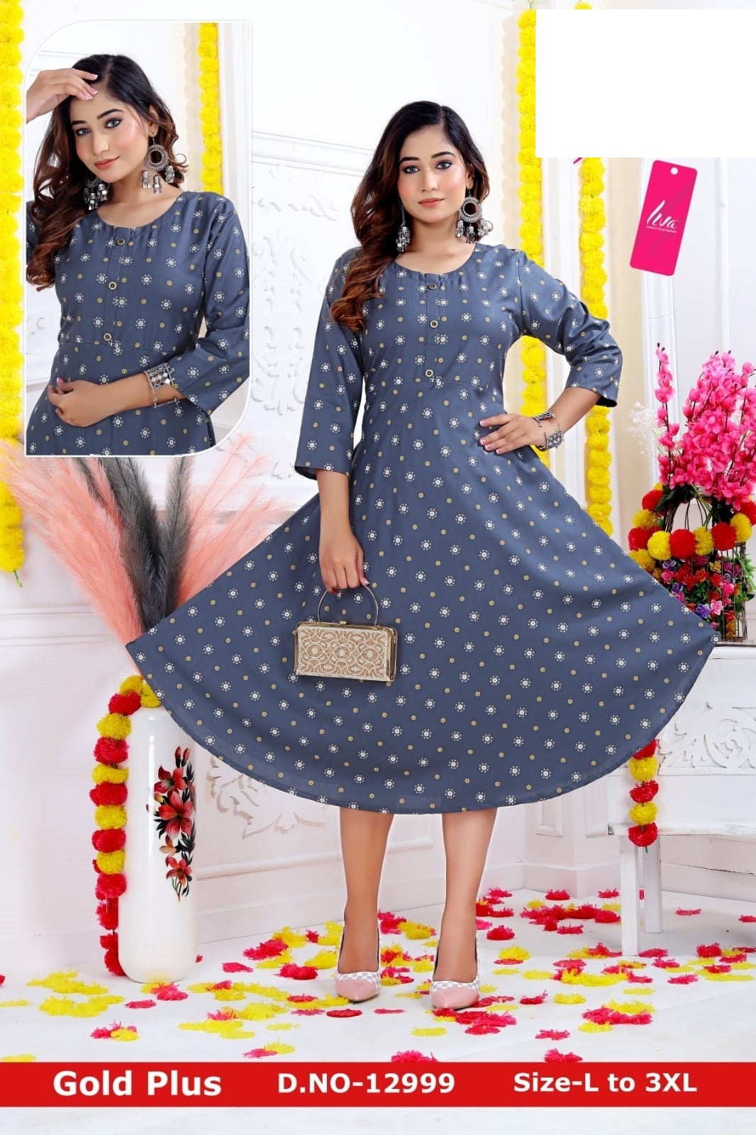 Gold Plus-0901 Zoya Rayon Anarkali Kurtis