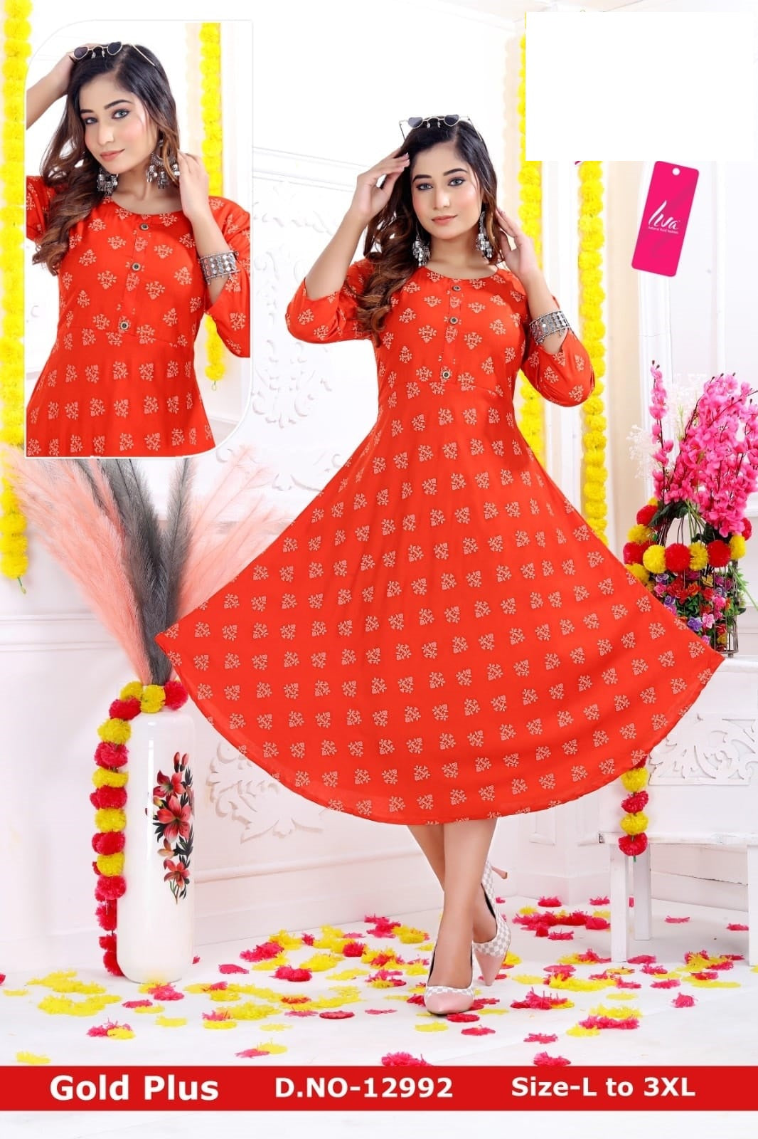 Gold Plus-0901 Zoya Rayon Anarkali Kurtis