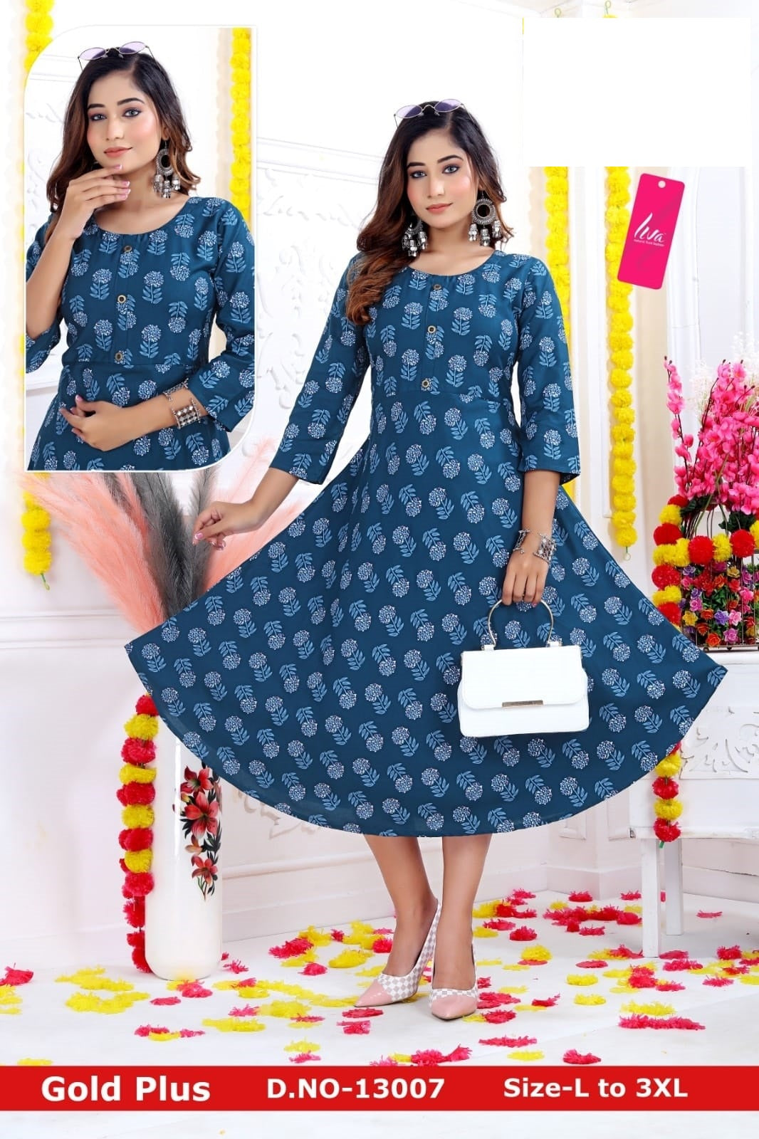 Gold Plus-0901 Zoya Rayon Anarkali Kurtis