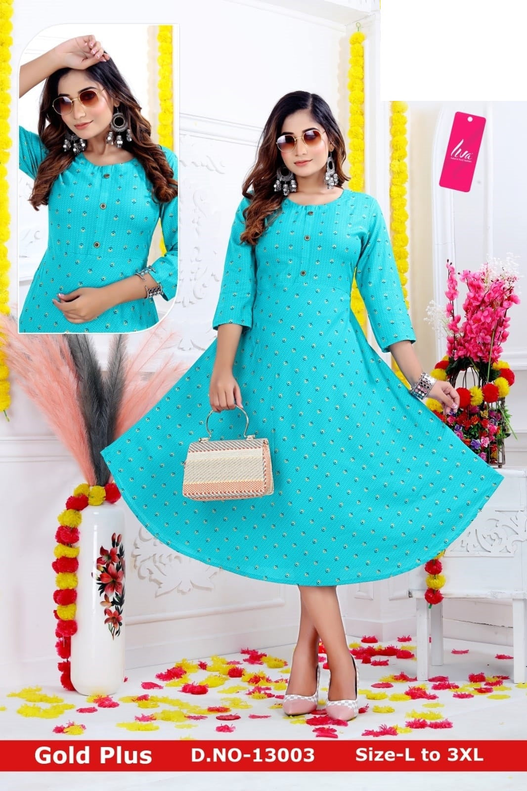Gold Plus-0901 Zoya Rayon Anarkali Kurtis