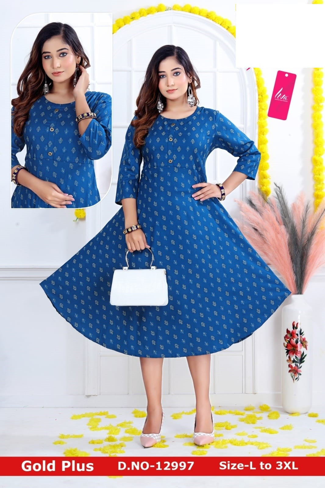 Gold Plus-0901 Zoya Rayon Anarkali Kurtis
