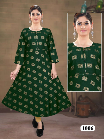 Gold Vol 5 Kavinay Two Tone Anarkali Kurtis