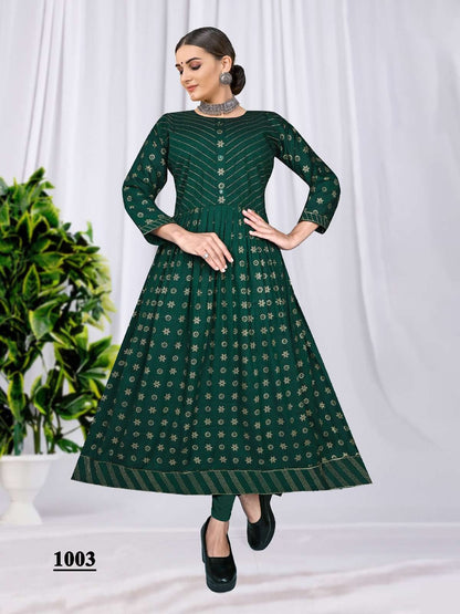 Golden Card Vol 2 Kavinay Two Tone Anarkali Kurtis