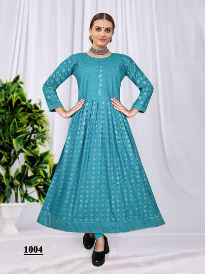 Golden Card Vol 2 Kavinay Two Tone Anarkali Kurtis