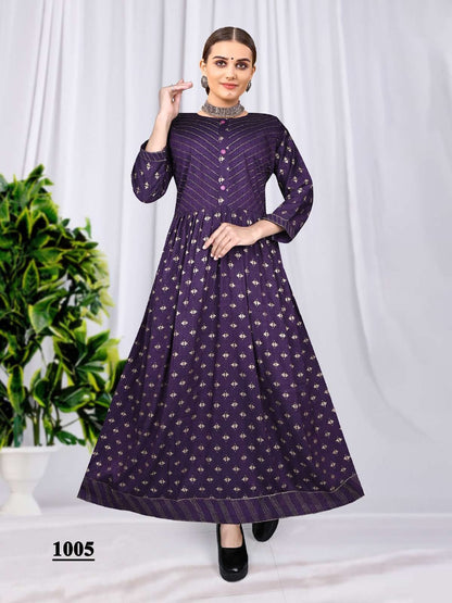 Golden Card Vol 2 Kavinay Two Tone Anarkali Kurtis