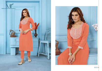 Goldy Vol 1 Moksh International Cotton Kurti Pant Set