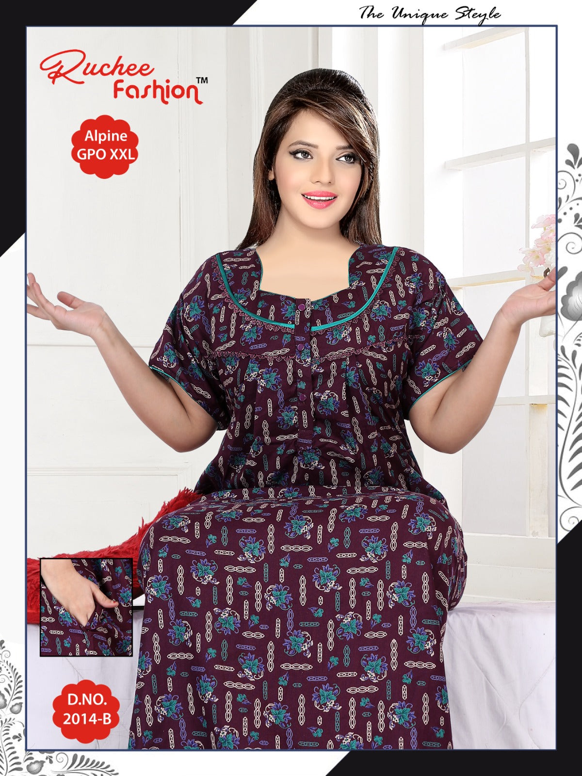 Gpo Xxl 2911 Ruchee Fashion Night Gowns