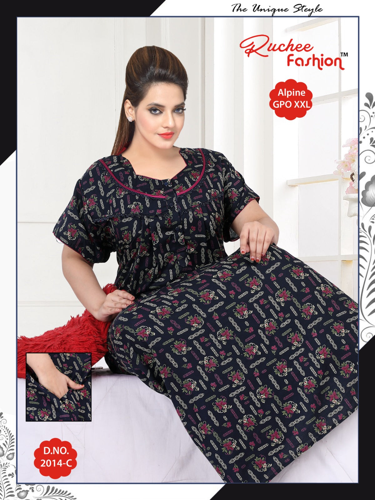 Gpo Xxl 2911 Ruchee Fashion Night Gowns