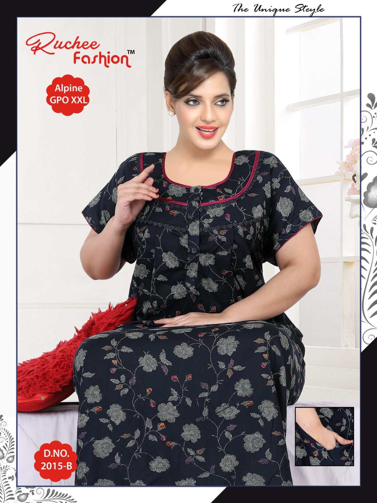 Gpo Xxl 2911 Ruchee Fashion Night Gowns