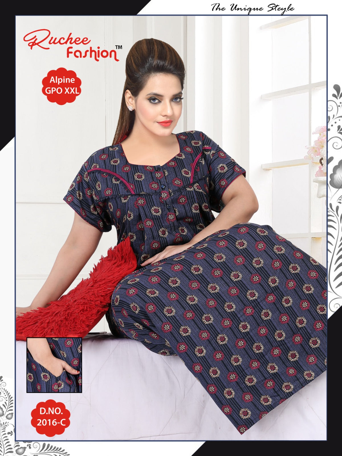 Gpo Xxl 2911 Ruchee Fashion Night Gowns