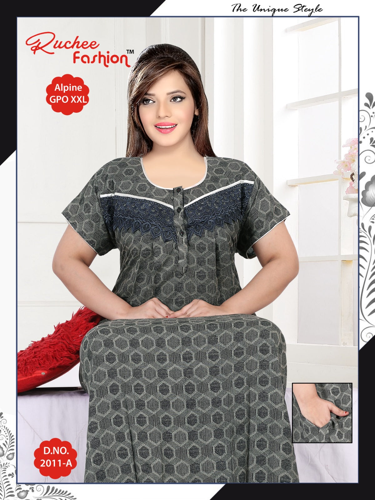 Gpo Xxl 2911 Ruchee Fashion Night Gowns