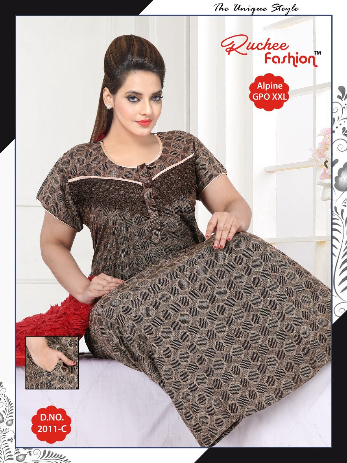 Gpo Xxl 2911 Ruchee Fashion Night Gowns