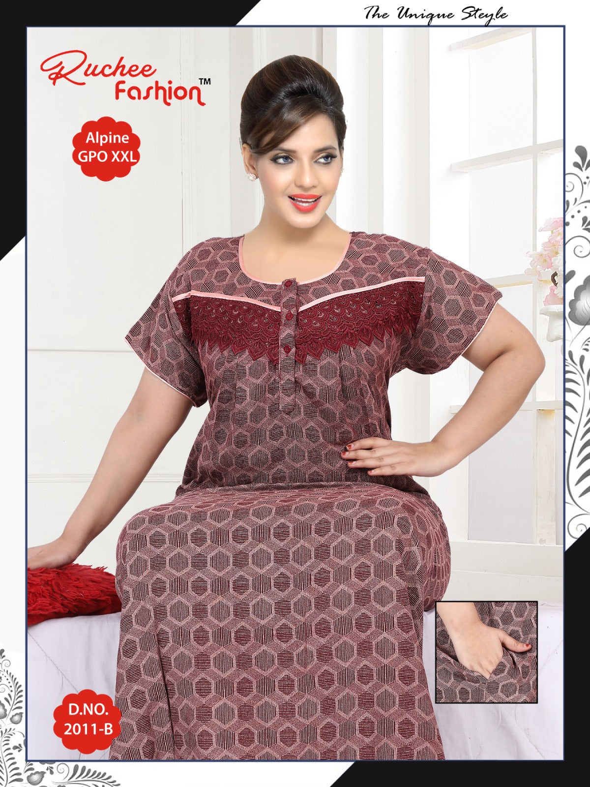 Gpo Xxl 2911 Ruchee Fashion Night Gowns