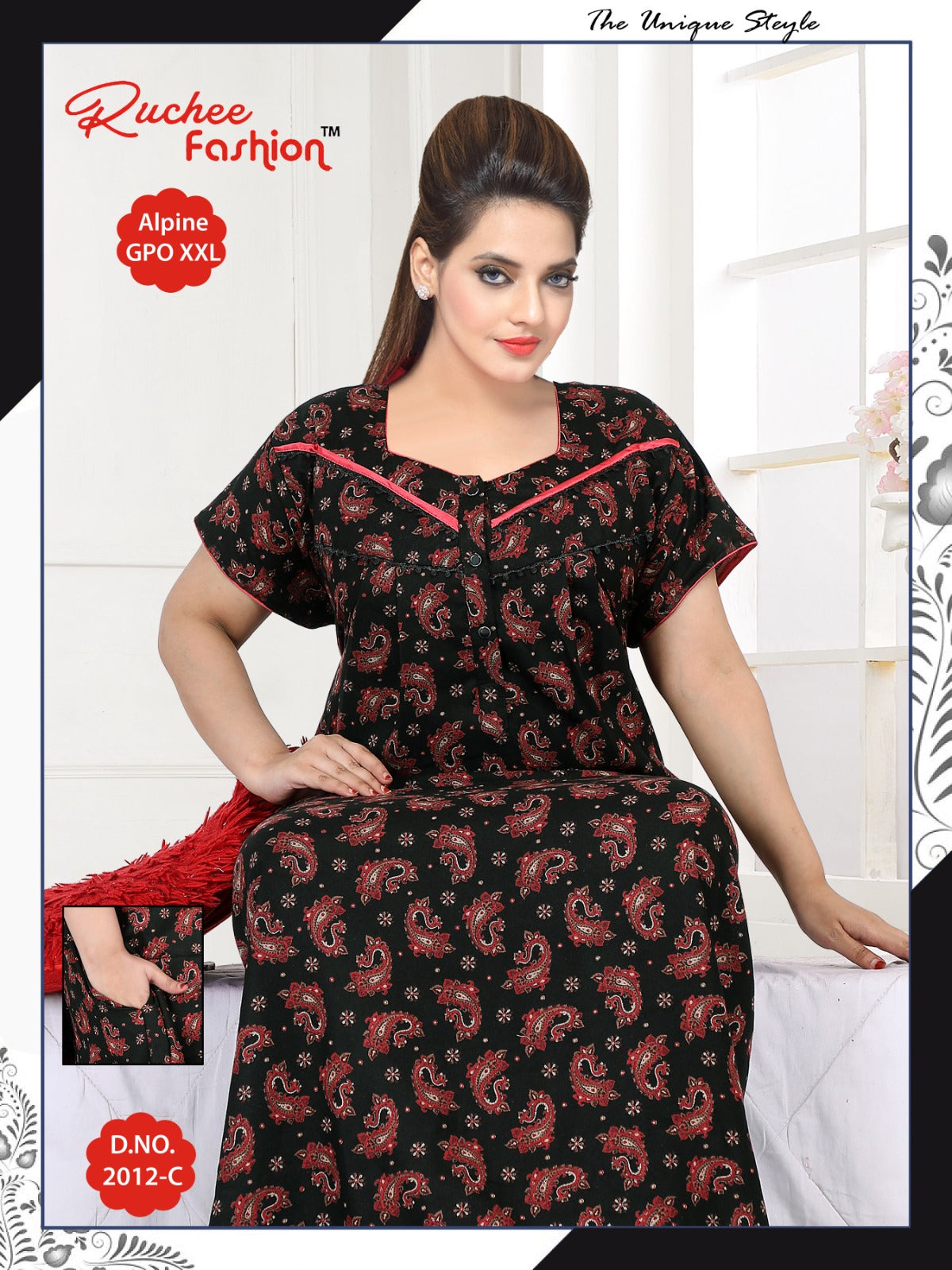 Gpo Xxl 2911 Ruchee Fashion Night Gowns