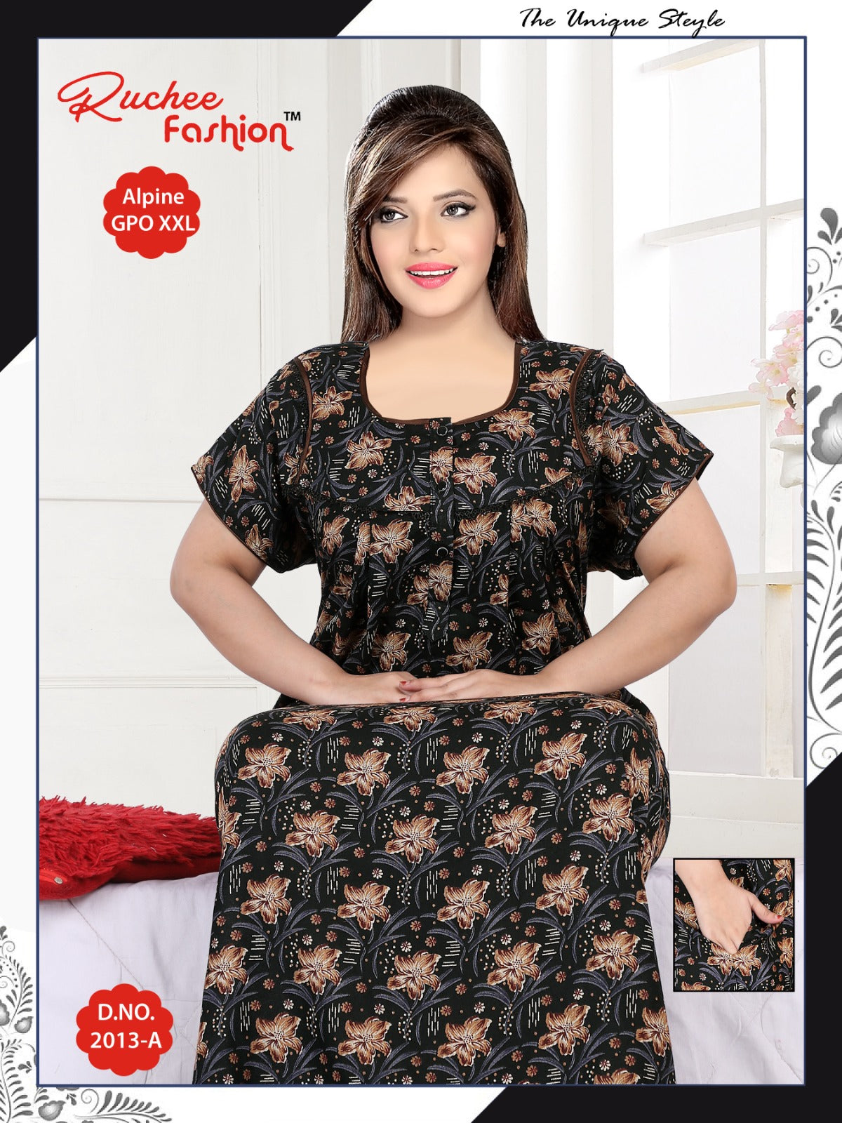 Gpo Xxl 2911 Ruchee Fashion Night Gowns