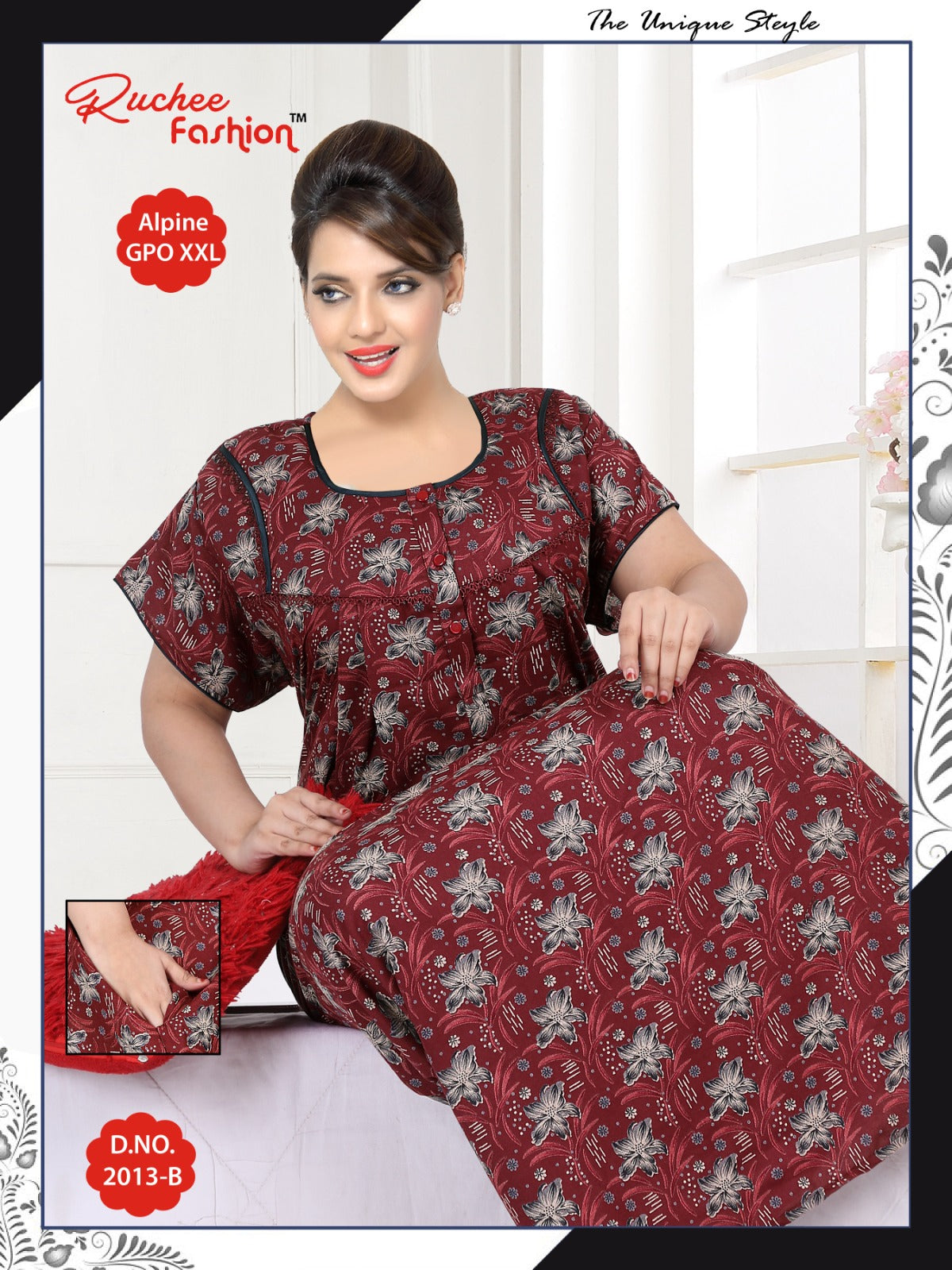 Gpo Xxl 2911 Ruchee Fashion Night Gowns