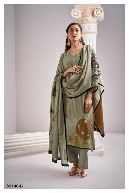 Gracilea-2146 Ganga Bemberg Silk Plazzo Style Suits