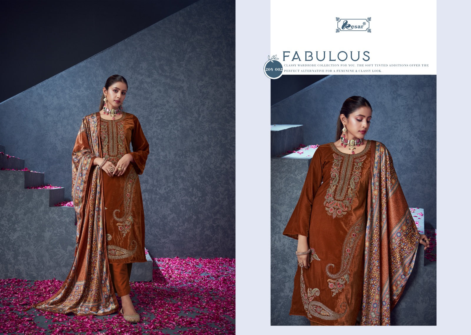 Gul A Guldasta Kesar Pashmina Suits