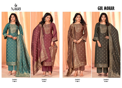 Gul Mohar Naari Pashmina Suits
