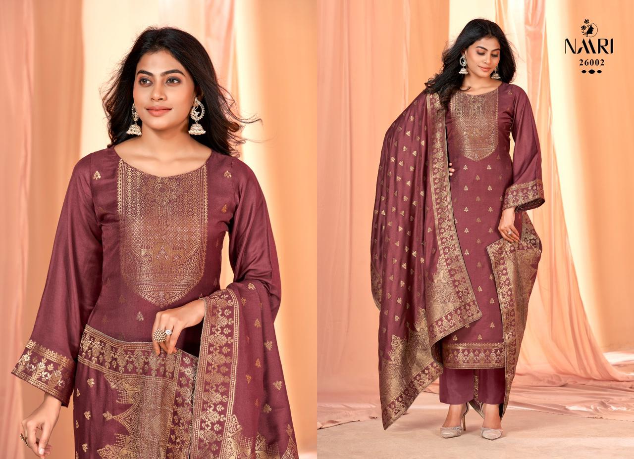 Gul Mohar Naari Pashmina Suits